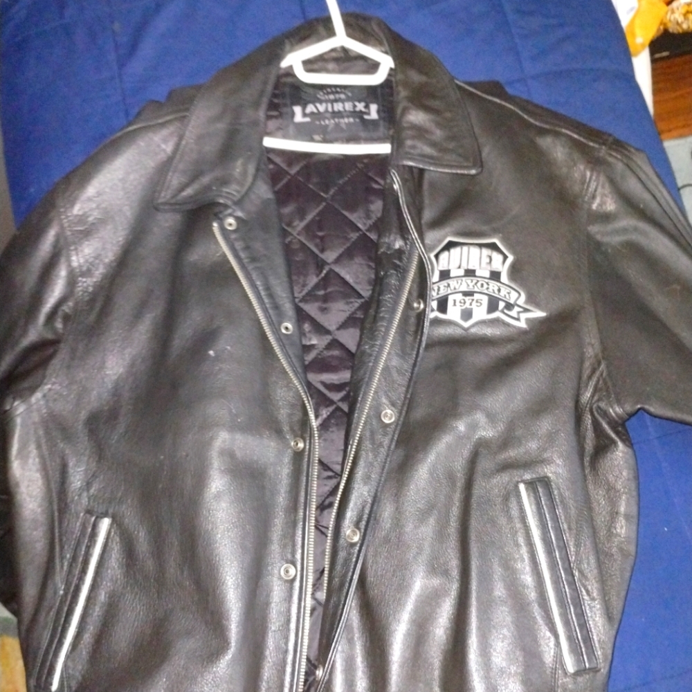 Avirex authentic vintage Black Leather jacket